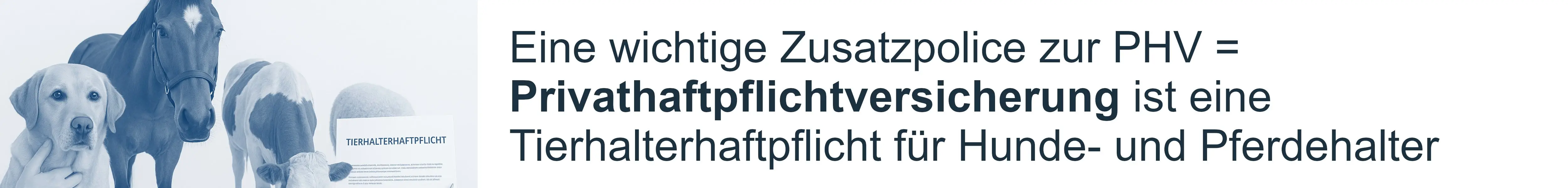 Tierhalterhaftpflicht als Ergänzung zur Privathaftpflichtversicherung Eine wichtige Zusatzpolice zur PHV, Privathaftpflicht ist eine Tierhalterhaftpflicht für Hunde und Pferdehalter